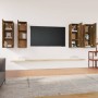 TV cabinet 4 units smoked oak plywood 30.5x30x90cm by vidaXL, TV Furniture - Ref: Foro24-3120329, Price: 171,99 €, Discount: %