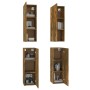 TV cabinet 4 units smoked oak plywood 30.5x30x90cm by vidaXL, TV Furniture - Ref: Foro24-3120329, Price: 171,99 €, Discount: %