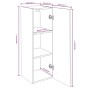 TV-Schrank, 4 Einheiten, Sperrholz aus geräucherter Eiche, 30,5 x 30 x 90 cm von vidaXL, TV-Möbel - Ref: Foro24-3120329, Prei...