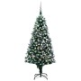 Frosted Christmas tree with lights, balls and pine cones 180 cm by vidaXL, Christmas trees - Ref: Foro24-3077703, Price: 128,...