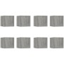 Muebles para TV de pared 8 uds gris Sonoma 30,5x30x30 cm de vidaXL, Muebles TV - Ref: Foro24-3120324, Precio: 163,77 €, Descu...