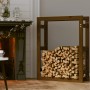 Firewood rack solid honey brown pine wood 80x25x100cm by vidaXL, Accessories for bags and firewood holders - Ref: Foro24-8224...