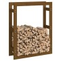 Firewood rack solid honey brown pine wood 80x25x100cm by vidaXL, Accessories for bags and firewood holders - Ref: Foro24-8224...