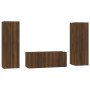 TV furniture set 3 pieces brown oak plywood by vidaXL, TV Furniture - Ref: Foro24-3120235, Price: 134,99 €, Discount: %