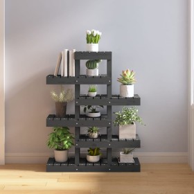 Solid gray pine wood plant stand 85x25x109.5 cm by vidaXL, Pot stands - Ref: Foro24-822089, Price: 74,99 €, Discount: %