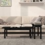 2-teiliges Couchtisch-Set aus massivem schwarzem Kiefernholz von vidaXL, Couchtisch - Ref: Foro24-822366, Preis: 86,35 €, Rab...