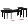 2-piece solid black pine wood coffee table set by vidaXL, Coffee table - Ref: Foro24-822366, Price: 86,99 €, Discount: %