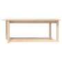 Mesa de centro de madera maciza de pino 110x55x45 cm de vidaXL, Mesas de centro - Ref: Foro24-822167, Precio: 64,99 €, Descue...