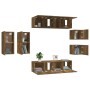 Set de muebles de TV 8 pzas madera contrachapada roble ahumado de vidaXL, Muebles TV - Ref: Foro24-3120284, Precio: 226,17 €,...