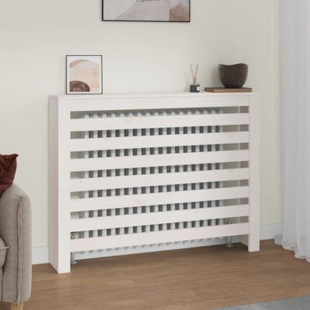 Solid white pine radiator cover 108.5x19x84cm by vidaXL, Accessories for heating radiators - Ref: Foro24-822597, Price: 66,15...