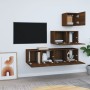 TV furniture set 4 pieces oak brown plywood by vidaXL, TV Furniture - Ref: Foro24-3120319, Price: 130,99 €, Discount: %