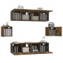 Set de muebles de TV 6 pzas madera contrachapada roble ahumado de vidaXL, Muebles TV - Ref: Foro24-3120266, Precio: 168,53 €,...