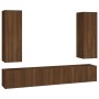 Set de muebles para TV 5 pzas madera contrachapada roble marrón de vidaXL, Muebles TV - Ref: Foro24-3120211, Precio: 198,82 €...