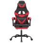 Swivel gaming chair with synthetic leather black red and footrest by vidaXL, Gaming chairs - Ref: Foro24-349556, Price: 128,9...