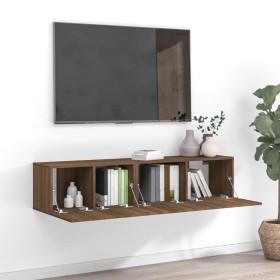 TV furniture set 2 pieces brown oak plywood by vidaXL, TV Furniture - Ref: Foro24-3120280, Price: 82,84 €, Discount: %