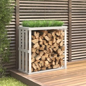 White pine wood outdoor firewood holder 108x52x106 cm by vidaXL, Firewood bags and holders - Ref: Foro24-822627, Price: 89,99...