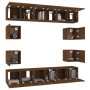 TV furniture set 10 pieces oak brown plywood by vidaXL, TV Furniture - Ref: Foro24-3120217, Price: 284,12 €, Discount: %