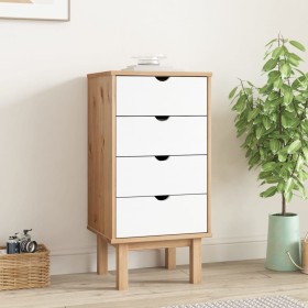 OTTA chest of drawers solid pine wood brown and white 45x39x90 cm by vidaXL, Drawers - Ref: Foro24-348581, Price: 96,88 €, Di...