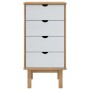 Cajonera OTTA madera maciza de pino marrón y blanco 45x39x90 cm de vidaXL, Cajoneras - Ref: Foro24-348581, Precio: 97,84 €, D...