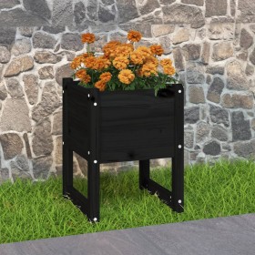 Massive Kiefer Pflanzgefäß schwarz 40x40x52,5 cm von vidaXL, Töpfe und Pflanzgefäße - Ref: Foro24-822115, Preis: 39,99 €, Rab...