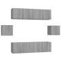 Set de muebles para TV 6 pzas madera contrachapada gris Sonoma de vidaXL, Muebles TV - Ref: Foro24-3120267, Precio: 176,77 €,...