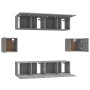 Set de muebles para TV 6 pzas madera contrachapada gris Sonoma de vidaXL, Muebles TV - Ref: Foro24-3120267, Precio: 176,77 €,...