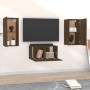 TV furniture set 3 pieces brown oak plywood by vidaXL, TV Furniture - Ref: Foro24-3120232, Price: 82,99 €, Discount: %