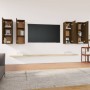 TV furniture set, 4 units, brown oak plywood, 30.5x30x90cm by vidaXL, TV Furniture - Ref: Foro24-3120331, Price: 184,90 €, Di...