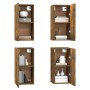 TV-Schrank, 4 Einheiten, Sperrholz aus geräucherter Eiche, 30,5 x 30 x 60 cm von vidaXL, TV-Möbel - Ref: Foro24-3120326, Prei...