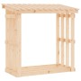 Solid pine wood firewood rack 108x64.5x109 cm by vidaXL, Accessories for bags and firewood holders - Ref: Foro24-822427, Pric...