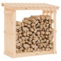 Solid pine wood firewood rack 108x64.5x109 cm by vidaXL, Accessories for bags and firewood holders - Ref: Foro24-822427, Pric...