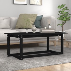 Mesa de centro de madera maciza de pino negro 110x55x45 cm de vidaXL, Mesas de centro - Ref: Foro24-822171, Precio: 76,99 €, ...