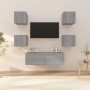 Sonoma Gray Plywood TV Wall Cabinet Set by vidaXL, TV Furniture - Ref: Foro24-3120303, Price: 120,73 €, Discount: %