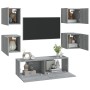 Sonoma Gray Plywood TV Wall Cabinet Set by vidaXL, TV Furniture - Ref: Foro24-3120303, Price: 120,73 €, Discount: %