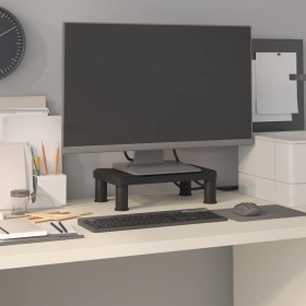 Black monitor stand 38x24x10.5 cm by vidaXL, TV Furniture - Ref: Foro24-51724, Price: 17,99 €, Discount: %