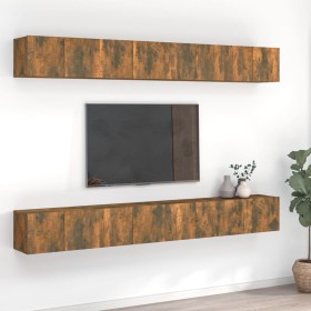 TV furniture 8 pieces smoked oak wood 60x30x30 cm by vidaXL, TV Furniture - Ref: Foro24-3120308, Price: 267,99 €, Discount: %