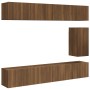 TV furniture set 7 pieces brown oak plywood by vidaXL, TV Furniture - Ref: Foro24-3120313, Price: 251,95 €, Discount: %