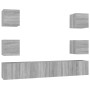 Set de muebles para TV 7 pzas madera contrachapada gris Sonoma de vidaXL, Muebles TV - Ref: Foro24-3120243, Precio: 183,99 €,...