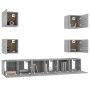 Set de muebles para TV 7 pzas madera contrachapada gris Sonoma de vidaXL, Muebles TV - Ref: Foro24-3120243, Precio: 183,99 €,...