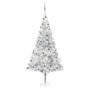 Árbol de Navidad preiluminado con luces y bolas plateado 240 cm de vidaXL, Arboles de navidad - Ref: Foro24-3077698, Precio: ...