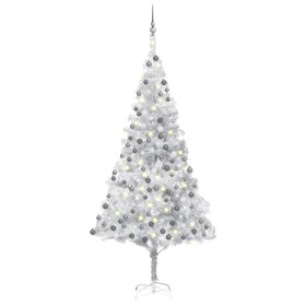 Pre-lit Christmas tree with lights and balls silver 240 cm by vidaXL, Christmas trees - Ref: Foro24-3077698, Price: 107,47 €,...