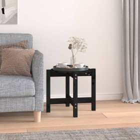 Solid black pine wood coffee table Ø52.5x45 cm by vidaXL, Coffee table - Ref: Foro24-822311, Price: 33,99 €, Discount: %