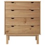 Cajonera OTTA madera maciza de pino 76,5x39,5x90 cm de vidaXL, Cajoneras - Ref: Foro24-348582, Precio: 165,35 €, Descuento: %