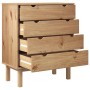 Cajonera OTTA madera maciza de pino 76,5x39,5x90 cm de vidaXL, Cajoneras - Ref: Foro24-348582, Precio: 165,35 €, Descuento: %