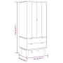 OTTA solid pine wood wardrobe 76.5x53x172 cm by vidaXL, Wardrobes - Ref: Foro24-348588, Price: 287,64 €, Discount: %