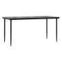 Mesa comedor jardín acero y vidrio templado negro 160x80x74 cm de vidaXL, Mesas de jardín - Ref: Foro24-319279, Precio: 181,9...