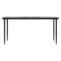 Mesa comedor jardín acero y vidrio templado negro 160x80x74 cm de vidaXL, Mesas de jardín - Ref: Foro24-319279, Precio: 181,9...