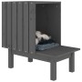 Katzenhaus aus massivem, grauem Kiefernholz, 60 x 36 x 60 cm von vidaXL, Katzenmöbel - Ref: Foro24-822454, Preis: 63,99 €, Ra...