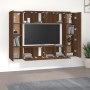 TV furniture set 8 pieces brown oak plywood by vidaXL, TV Furniture - Ref: Foro24-3120253, Price: 243,99 €, Discount: %