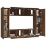 TV furniture set 8 pieces brown oak plywood by vidaXL, TV Furniture - Ref: Foro24-3120253, Price: 243,99 €, Discount: %